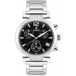 RENDEX Crystals Chronograph Quartzuhr Edelstahl