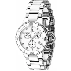 RENDEX Ceramic XL Lady Chrono Keramikband weiss