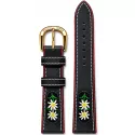 Uhrenband MICHEL JORDI Leder schwarz 18mm M