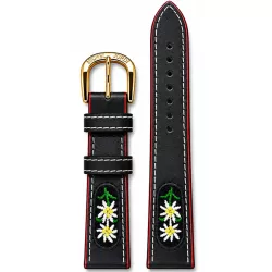 Uhrenband MICHEL JORDI Leder schwarz 18mm M