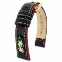 Uhrenband MICHEL JORDI Leder schwarz 20mm M