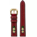 Uhrenband MICHEL JORDI Leder rot 18mm M
