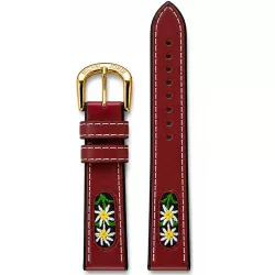 Uhrenband MICHEL JORDI Leder rot 18mm M