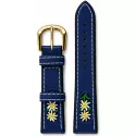 Uhrenband MICHEL JORDI Leder blau 18mm M