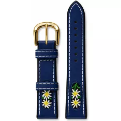 Uhrenband MICHEL JORDI Leder blau 18mm M