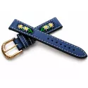 Uhrenband MICHEL JORDI Leder blau 18mm M