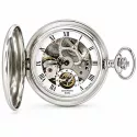 Klassik Taschenuhr Handaufzug Doppelsavonette Skelett chrom