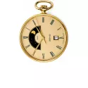Mondphasen Taschenuhr Quartz vergoldet römisch