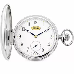 Klassik Taschenuhr Handaufzug Silber Numbers