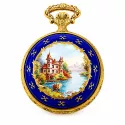 Vintage Taschenuhren Handaufzug emailliert Villa am See