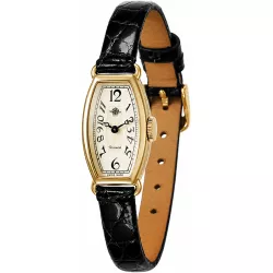 ROSEMONT mini 14K Gold Damenuhren im vintage Look schwarz