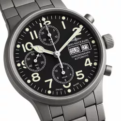 ZENO-WATCH BASEL Pilot Classic Fliegeruhr Automatik Chronograph Titan