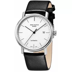 ZENO-WATCH BASEL Bauhaus Edelstahl Automatik Uhr silber