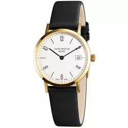 ZENO-WATCH BASEL Bauhaus Linea 32 Automatik Uhr gold Zahlen