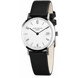 ZENO-WATCH BASEL Bauhaus Linea 32 Automatik Uhr Stahl Zahlen