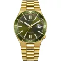 CITIZEN TSUYOSA Shore Diverlook Automatik gold oliv
