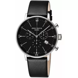 ZENO-WATCH BASEL Bauhaus Chronograph Quartzuhr schwarz