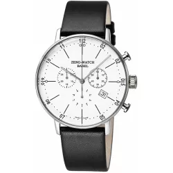 ZENO-WATCH BASEL Bauhaus Chronograph Quartzuhr weiss