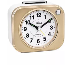 ATLANTA Silent Wecker mit Glocke oder Pieps-Alarm