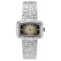 JAQUETGIRARD Silberuhr NOS Handaufzug braun
