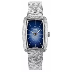 JAQUETGIRARD Silberuhr NOS Handaufzug blau