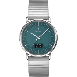 JUNGHANS Milano 39 Mega Solar Funkuhr grün Stahlband