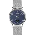 JUNGHANS Milano 39 Mega Solar Funkuhr blau Stahlband