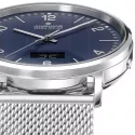 JUNGHANS Milano Mega Solar Funkuhr blau Stahlband