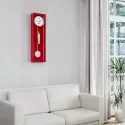 HERMLE Regulator mechanische Holz Wanduhr mit 31 Tagewerk rot