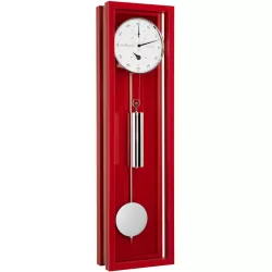 HERMLE Regulator mechanische Holz Wanduhr mit 31 Tagewerk rot