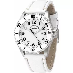 ZENO-WATCH BASEL Diver Ceramic Quartz Stahl weiss