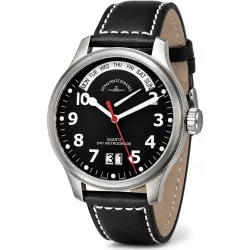ZENO-WATCH BASEL Pilot Oversized XL Quartz Fliegeruhr Tag und Datum