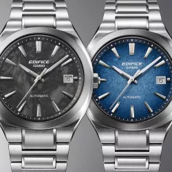 CASIO Edifice Automatik Uhr Edelstahl blau