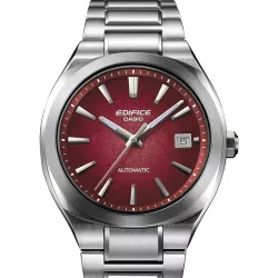 CASIO Edifice Automatik Uhr Edelstahl rot