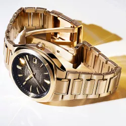 CASIO Edifice Automatik Uhr Edelstahl gold