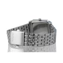 CASIO Analog Square mini Quartzuhr römisch Stahl weiss