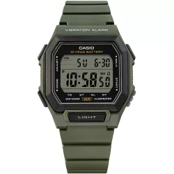CASIO Sport-Digitaluhr mit Vibrationsalarm oliv