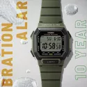 CASIO Sport-Digitaluhr mit Vibrationsalarm oliv