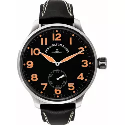ZENO-WATCH BASEL Pilot Super Oversized XXL Handaufzug orange