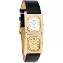 ZENO Dual Time Zweizeitenuhr Art Dco Quartz