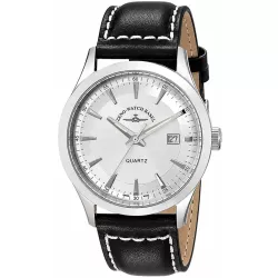 ZENO-WATCH BASEL Retro Gentlemen Quartz Uhr Stahl silber
