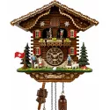 Kuckucksuhr Chalet Swiss Holz Q-Wanduhr Heidi mit Tänzer