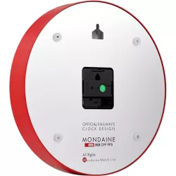 MONDAINE Wall Clock SBB Bahnhofswanduhr rot/weiss