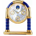IMHOF Tischuhr Quartz Bogenuhr Lapislazuli Vollkalender Mondphase