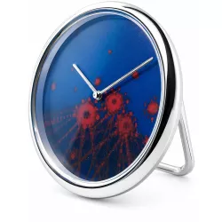JEAN ROULET Art et Temps Walter Mafli Tischuhr Quartz chrom