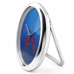 JEAN ROULET Art et Temps Walter Mafli Tischuhr Quartz chrom