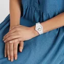 M-WATCH Core 37 Schweizer Quartzuhr weiss