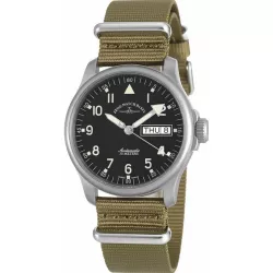 ZENO-WATCH BASEL Pilot Basic Automatik Uhr Tag Datum Navigator Nato
