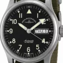 ZENO-WATCH BASEL Pilot Basic Automatik Uhr Tag Datum Navigator Nato