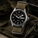 ZENO-WATCH BASEL Pilot Basic Automatik Uhr Tag Datum Navigator Nato